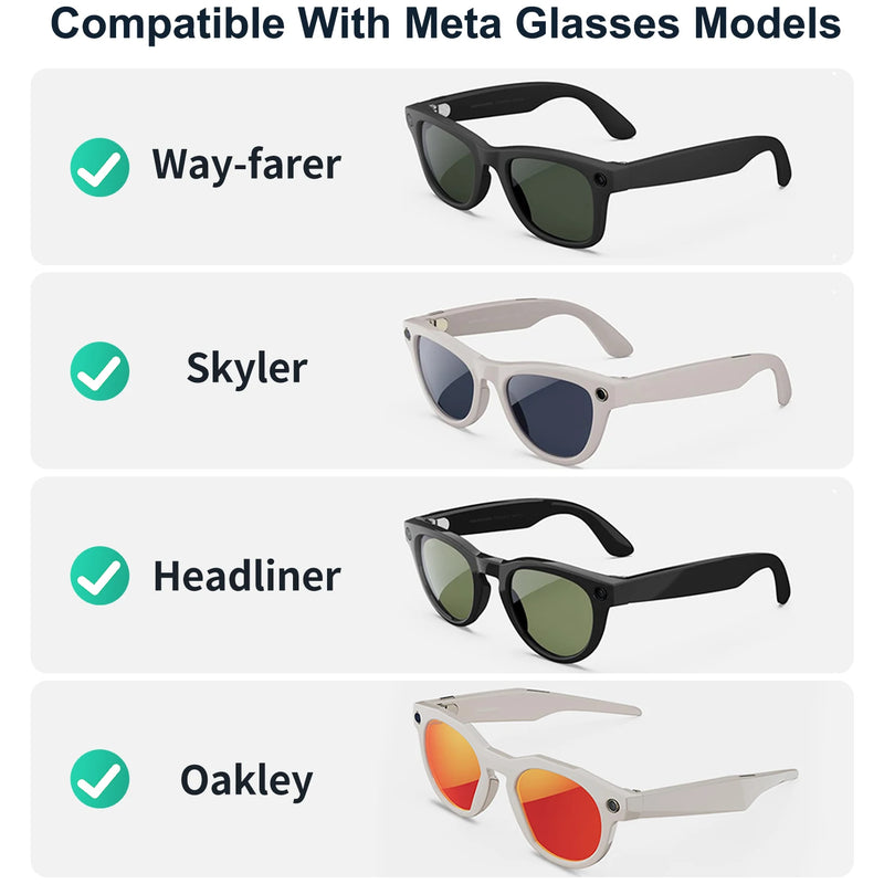 Rotating LED Privacy Cover for Meta Ray-Ban Smart Glasses