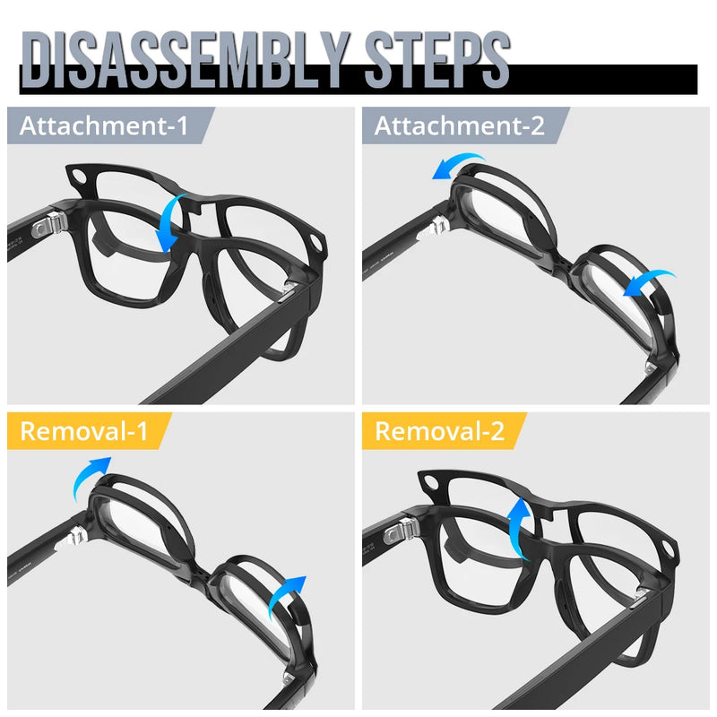 Photochromic Clip-On Lenses for Ray-Ban Meta Wayfarer - Size M (50-22)