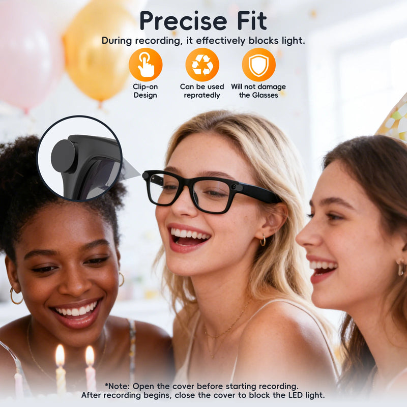 Rotating LED Privacy Cover for Meta Ray-Ban Smart Glasses